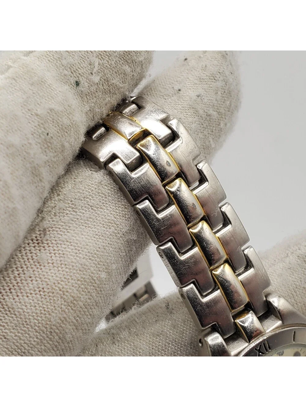 Pierre Cardin Diamond Watch Women 28mm Two-Tone New Battery
